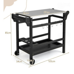 Carucior de servire Costway NP11555BK (Black) Thumb