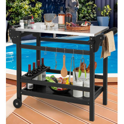 Carucior de servire Costway NP11555BK (Black) Thumb