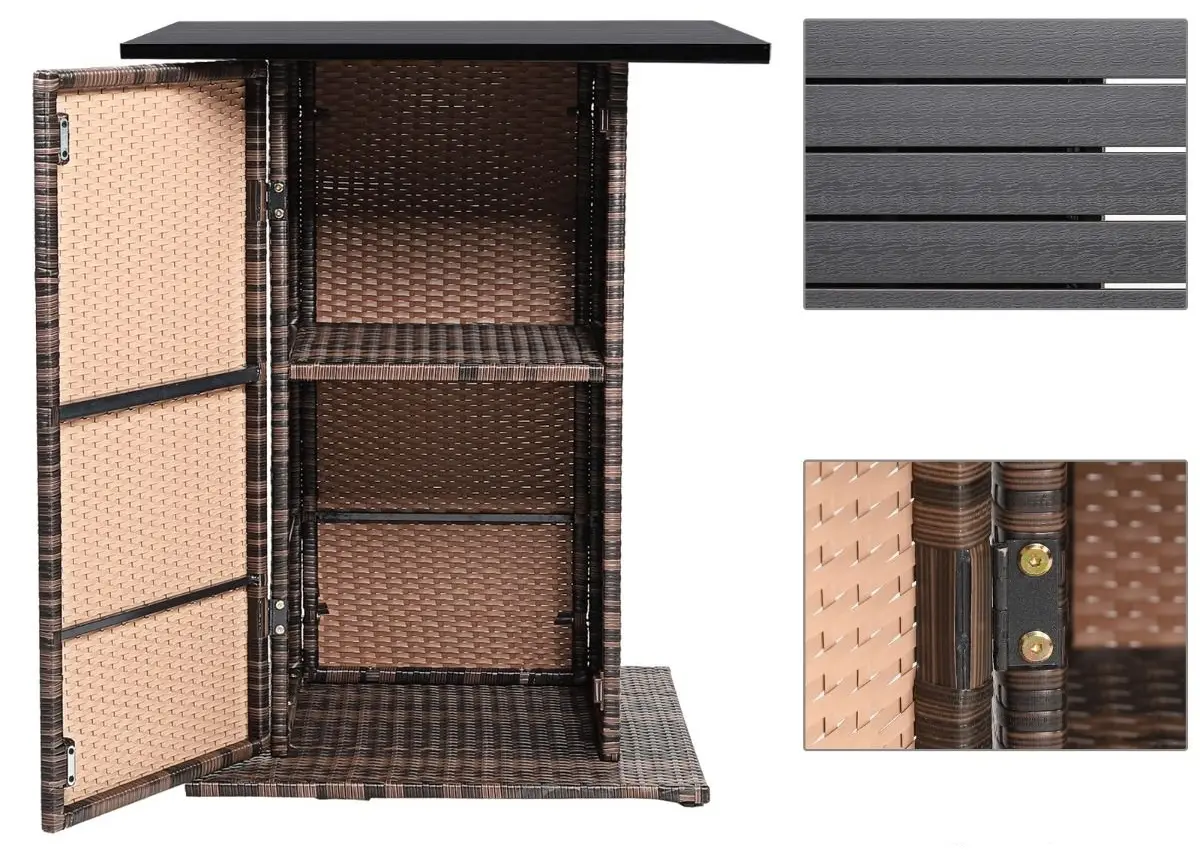 Masa Costway HW68244WH-12 (Brown) - 5