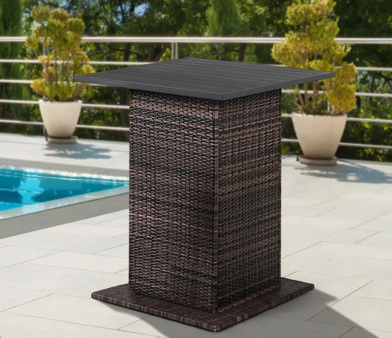 Masa Costway HW68244WH-12 (Brown)