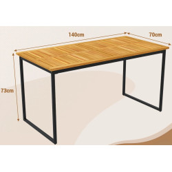 Masa Costway HW72937 (Natural/Black) Thumb