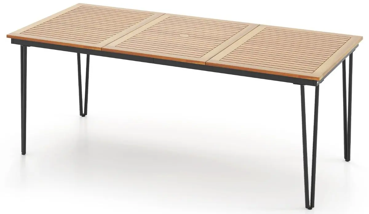 Стол Costway HW73167 (Natural/Black)