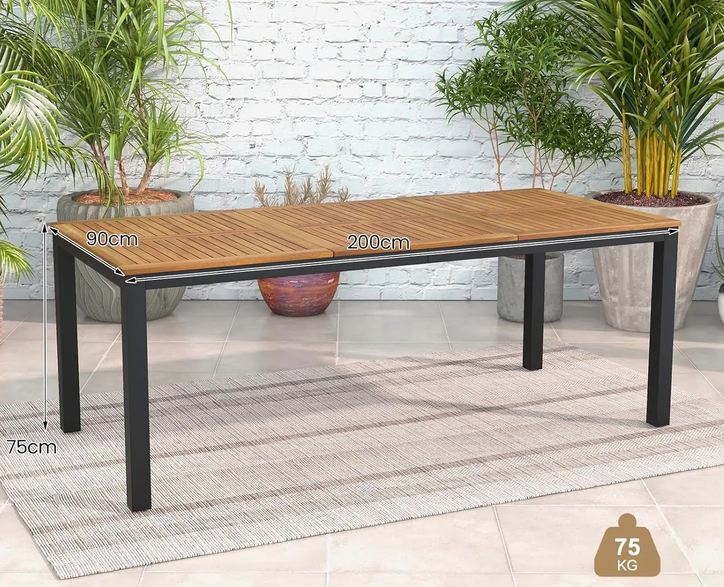 Стол Costway HW73633 (Natural) - 4