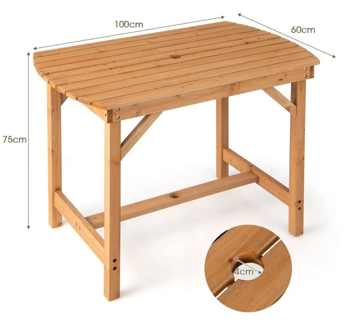 Стол Costway NP10923BN (Natural)