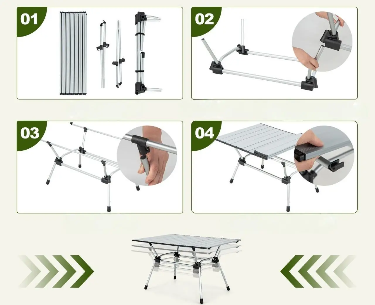 Masa Costway NP11146SL (Silver)