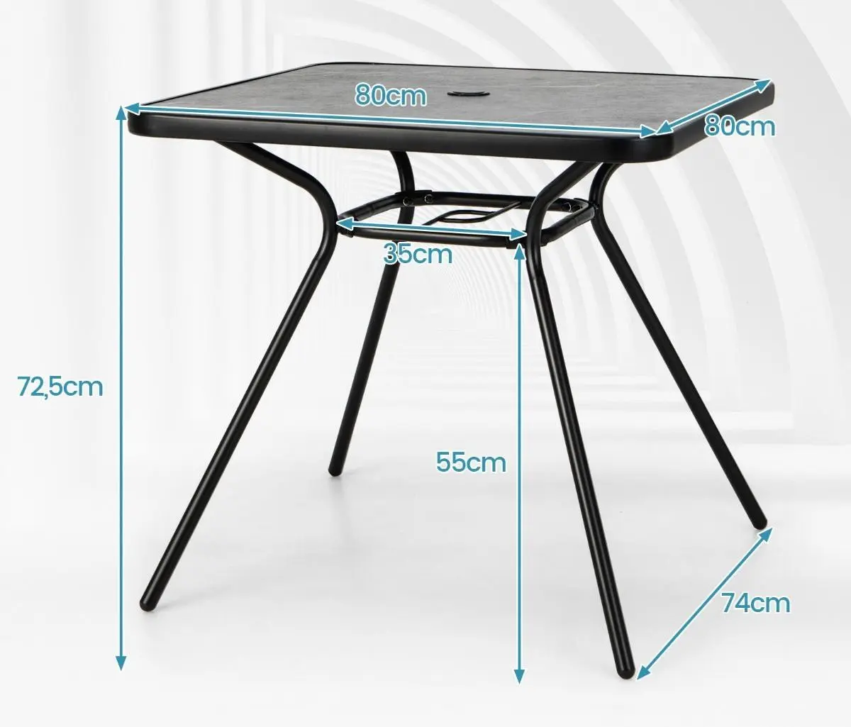 Masa Costway NP11155GR (Grey/Black)