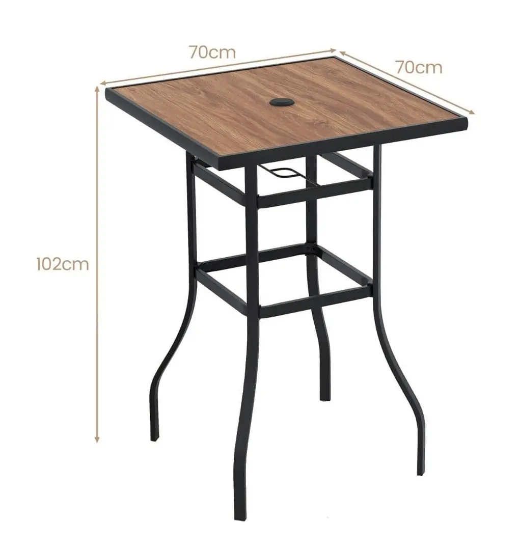 Стол Costway NP11424 (Brown/Black)