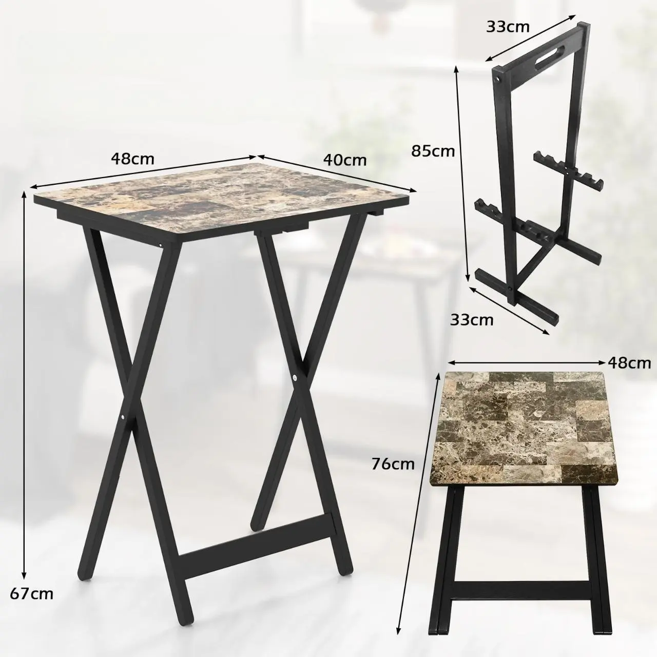 Masa Costway NP11812DK (Black)