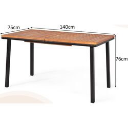 Masa Costway OP70691 (Natural) Thumb