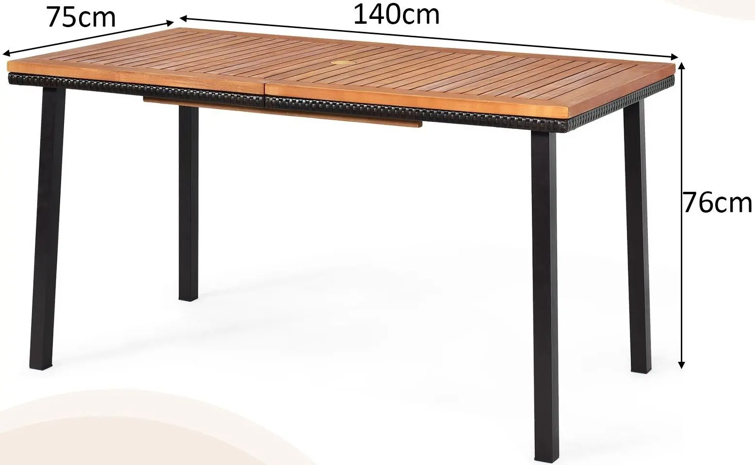 Masa Costway OP70691 (Natural) - 5