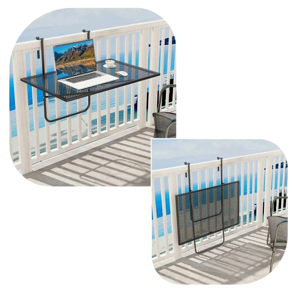Стол навесной Costway JV11633DK (Black) - 4