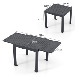 Masa extensibila Costway NP11692GR (Grey) Thumb