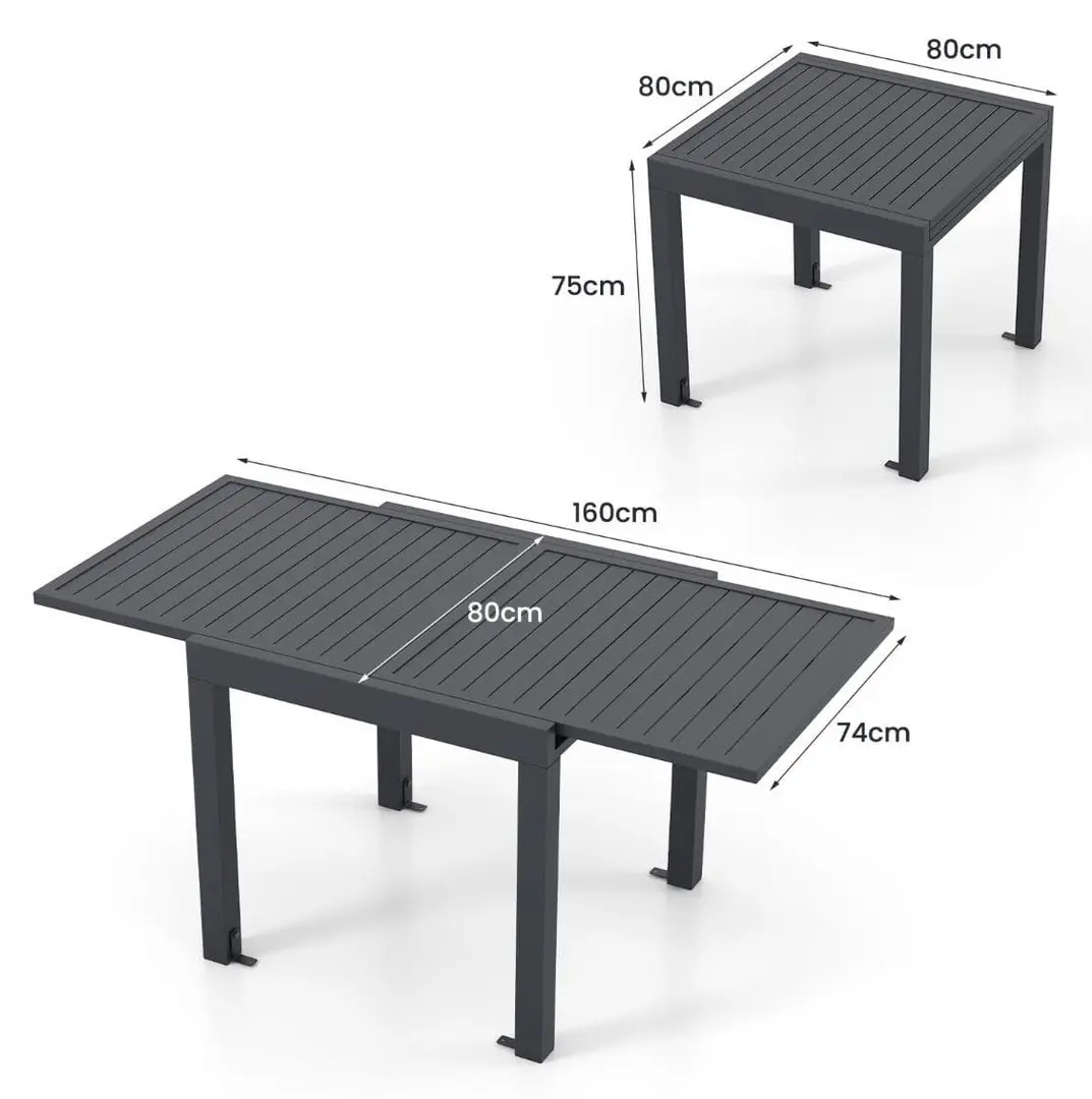 Masa extensibila Costway NP11692GR (Grey)