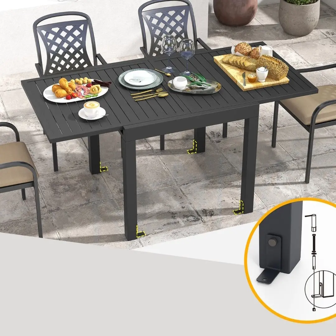 Masa extensibila Costway NP11692GR (Grey)