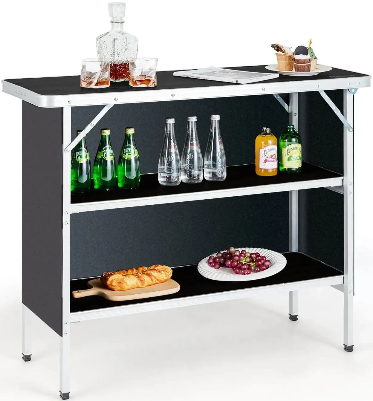 Стол складной Costway NP10612DK (Black) - 2