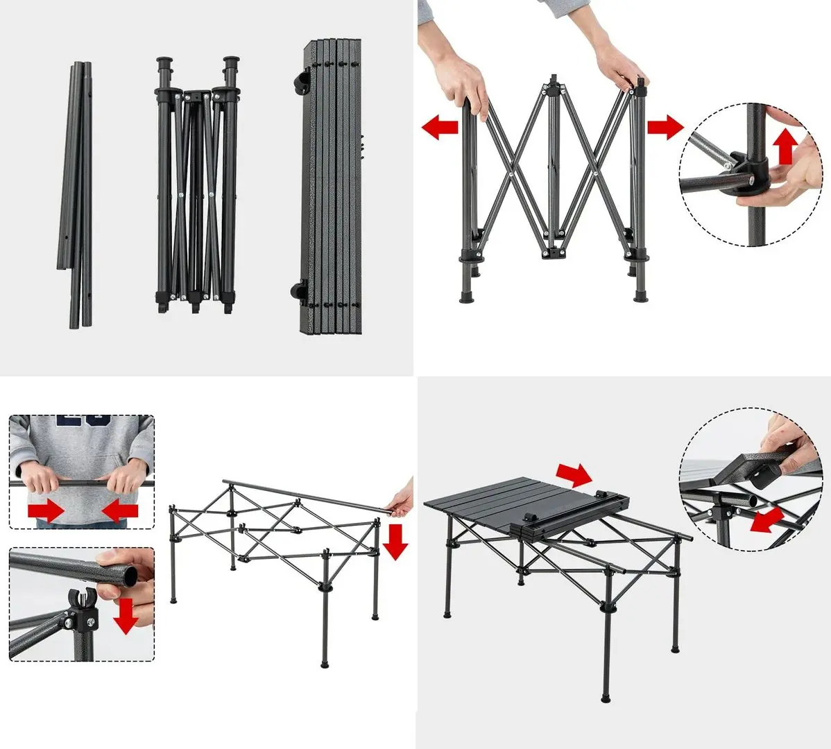Стол складной Costway NP11004BK (Black) - 5