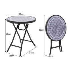 Masa pliabila Costway NP11314GR (Black/Grey) Thumb