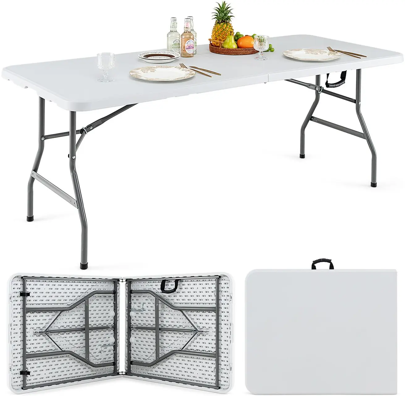 Стол складной Costway NP11701 (White) - 2