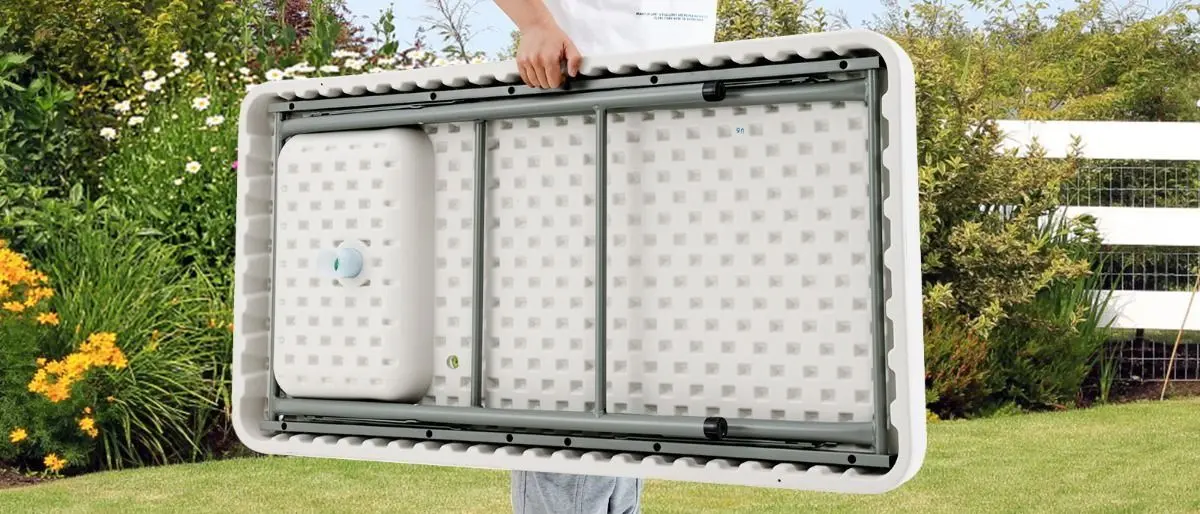 Стол складной с мойкой Costway NP10266 (White)