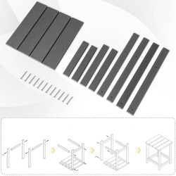 Masa pentru reviste Costway NP10939GR (Grey) Thumb