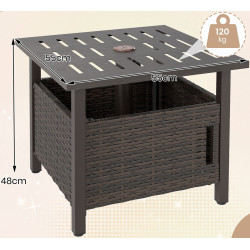 Журнальный столик Costway NP12431CF (Brown) Thumb