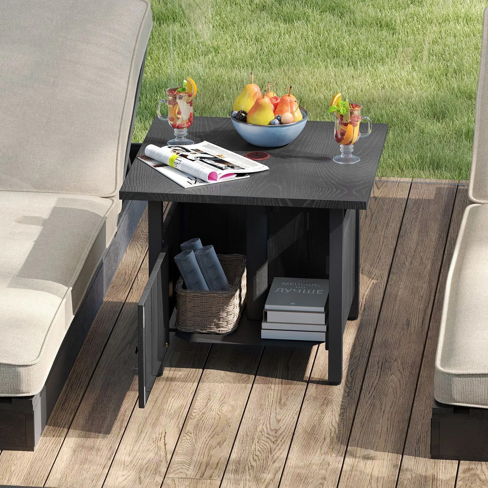 Журнальный столик Costway NP12575DK (Black) - 4