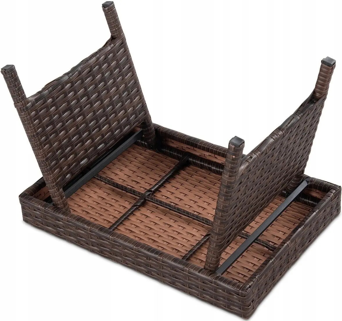 Журнальный столик складной Costway HW69576BN (Brown) - 4