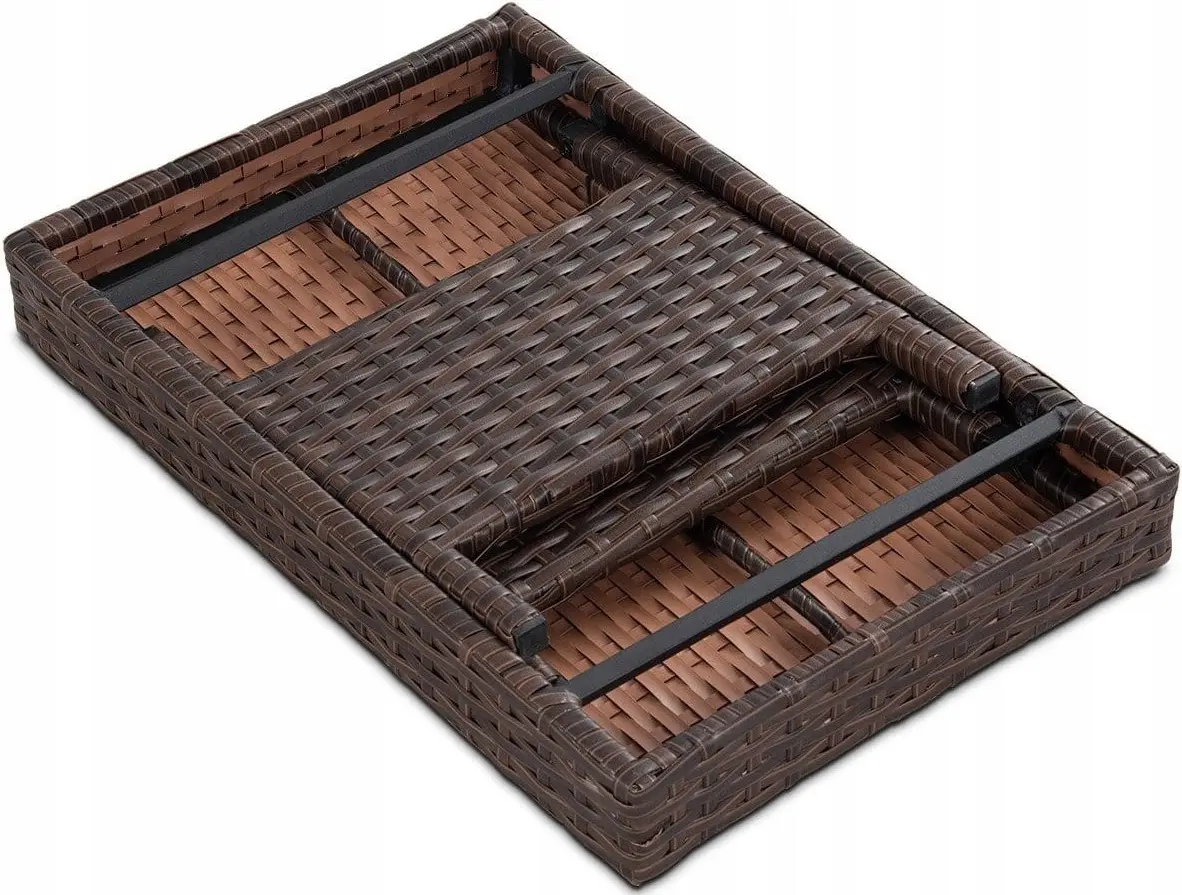 Журнальный столик складной Costway HW69576BN (Brown) - 5