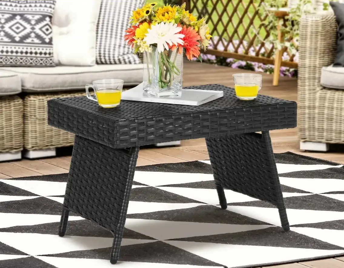Журнальный столик складной Costway HW69576DK (Black)
