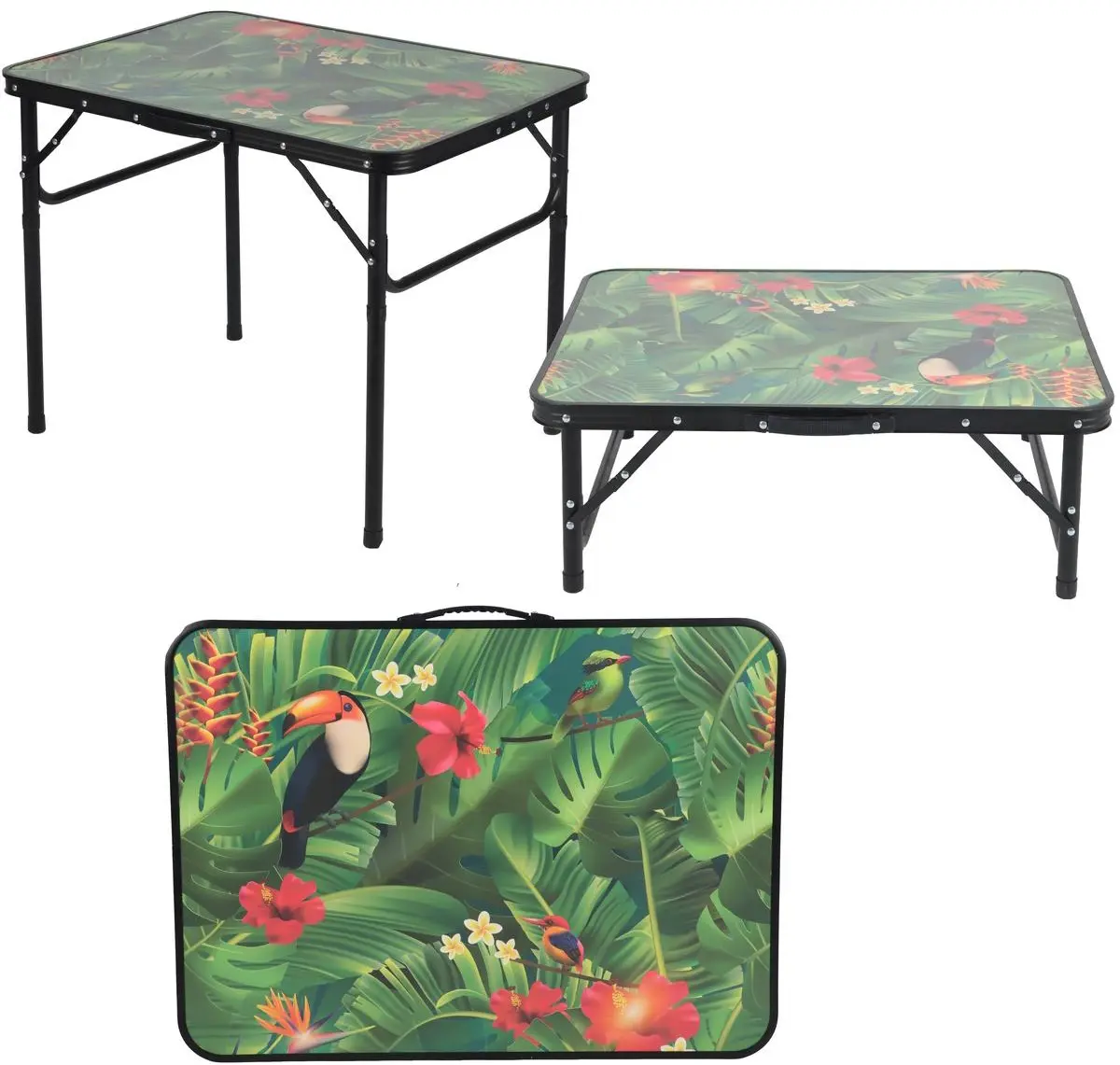 Складной садовый стол Enero camp 1066165 (Black/Flowers) - 9