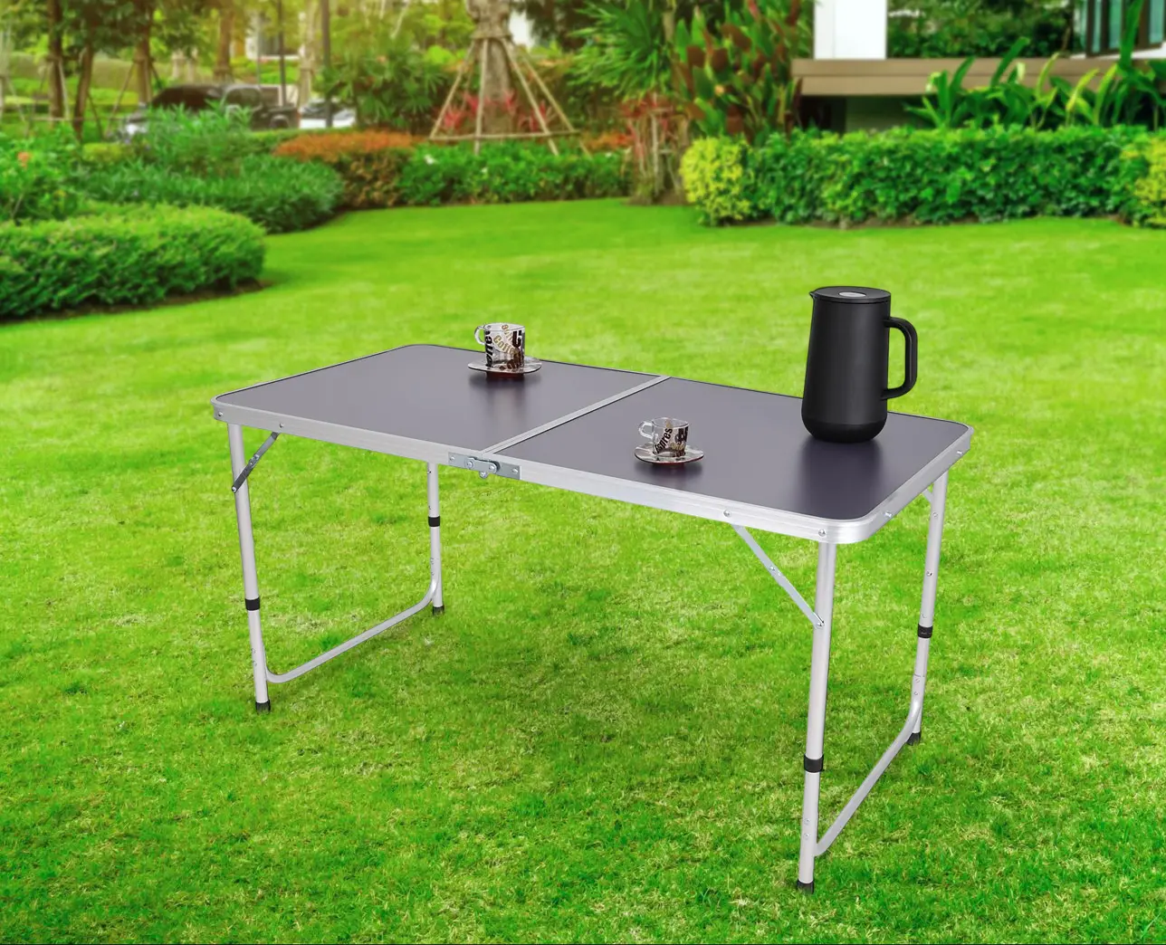 Стол складной Enero Camp 1055213 (Grey/Silver)