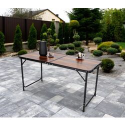 Стол складной Enero Camp 1055237 120x60x70/62/55 (Wood/Black)