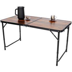 Стол складной Enero Camp 1055237 120x60x70/62/55 (Wood/Black) Thumb