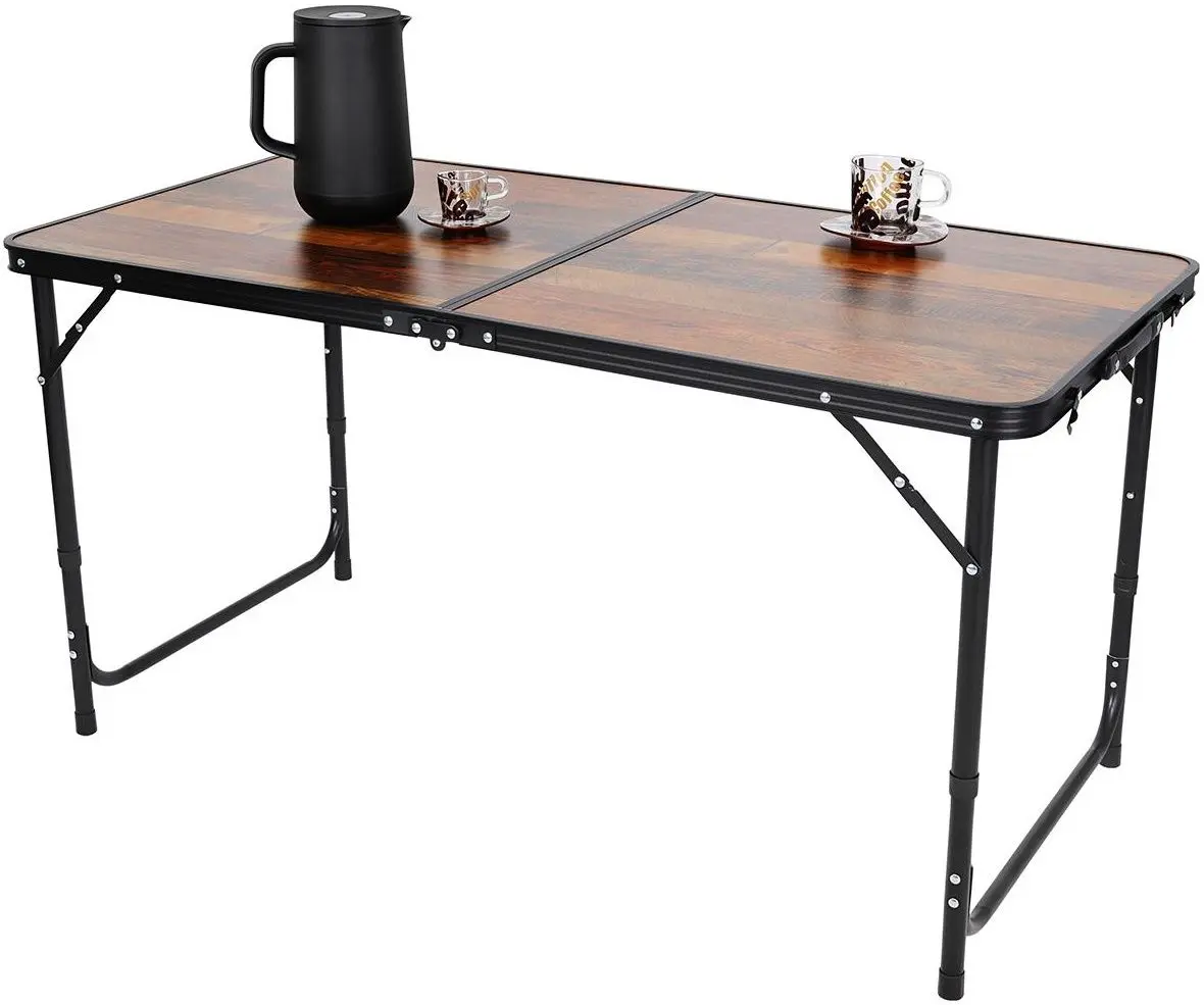 Стол складной Enero Camp 1055237 120x60x70/62/55 (Wood/Black) - 5