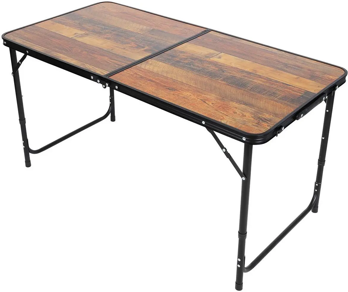 Стол складной Enero Camp 1055237 120x60x70/62/55 (Wood/Black) - 6