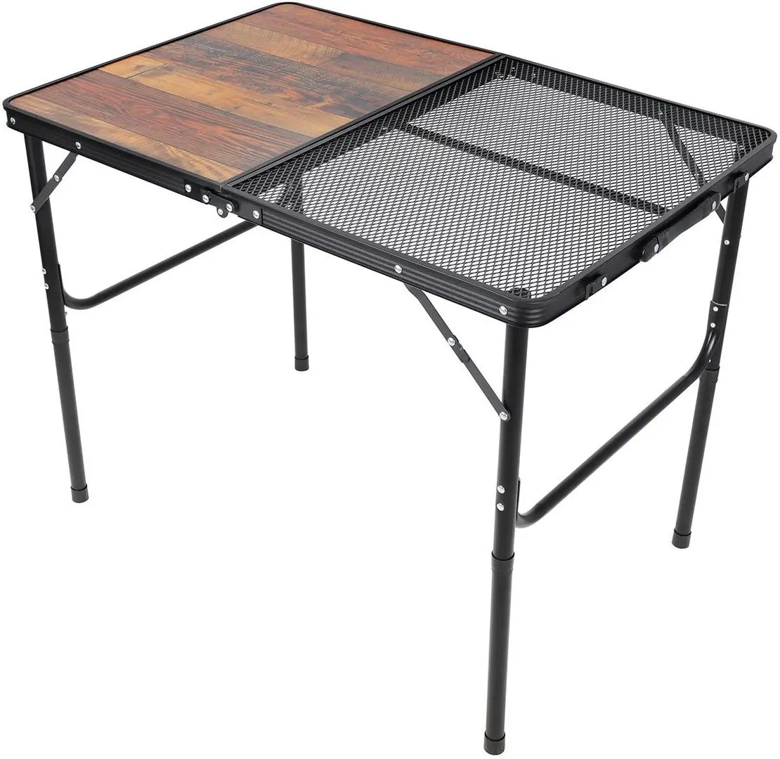 Стол складной Enero Camp 1055299 90x60x36/68 (Wood/Black) - 2