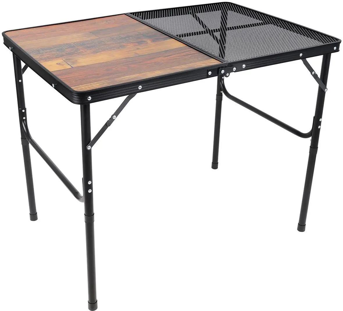 Стол складной Enero Camp 1055299 90x60x36/68 (Wood/Black) - 3