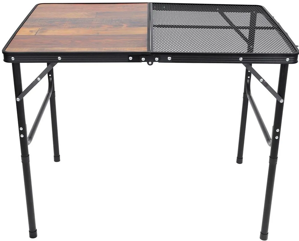 Стол складной Enero Camp 1055299 90x60x36/68 (Wood/Black) - 4