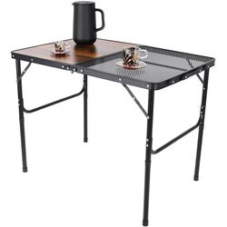 Стол складной Enero Camp 1055299 90x60x36/68 (Wood/Black) Thumb