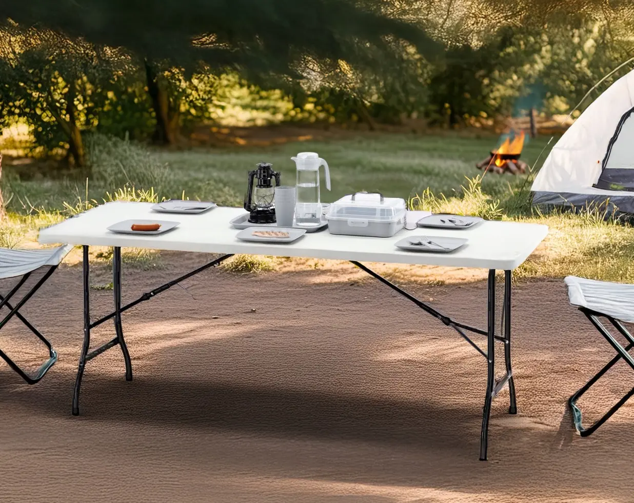 Стол GardenLine ZUM9606 (White/Black)