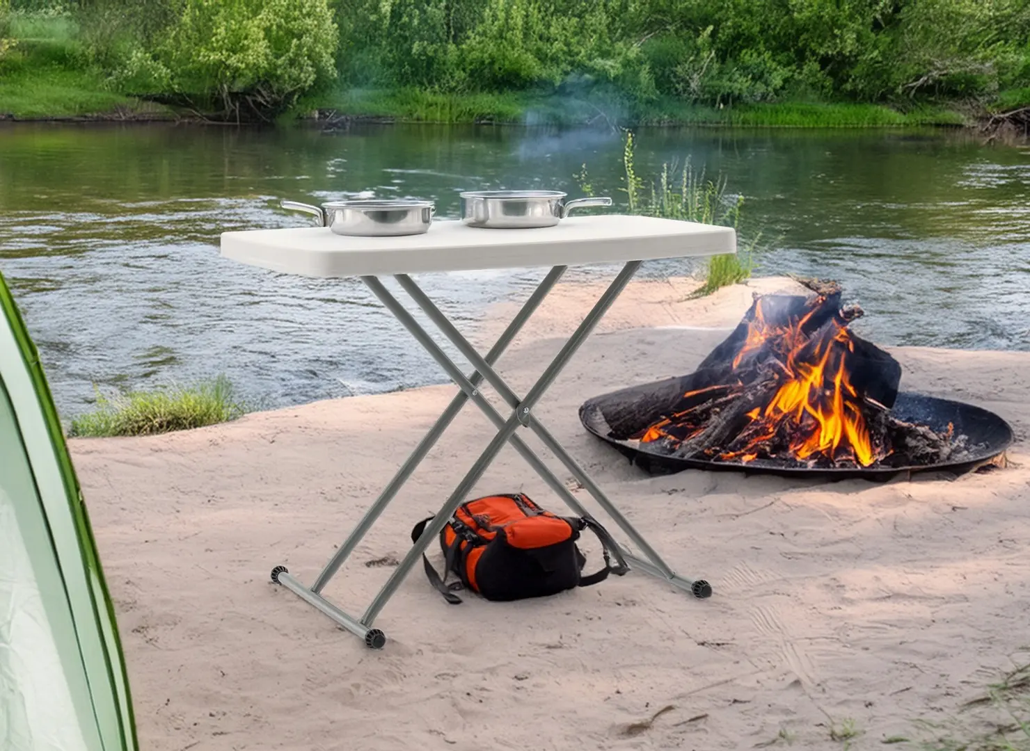 Masa GardenLine ZUM9613 (White/Silver)