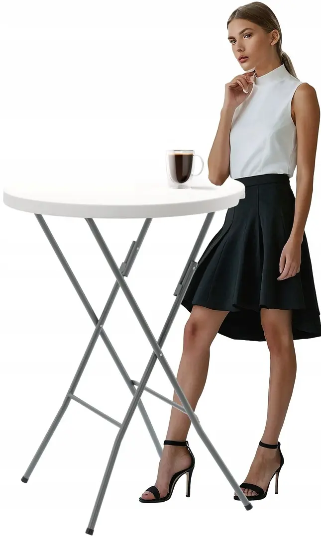 Барный стол складной GardenLine ZUM9620 (White/Silver) - 5