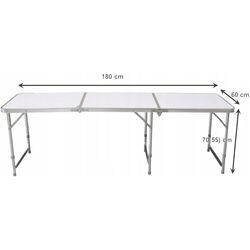 Masa pliabila GardenLine OXE8242 (Light pink/Silver) Thumb