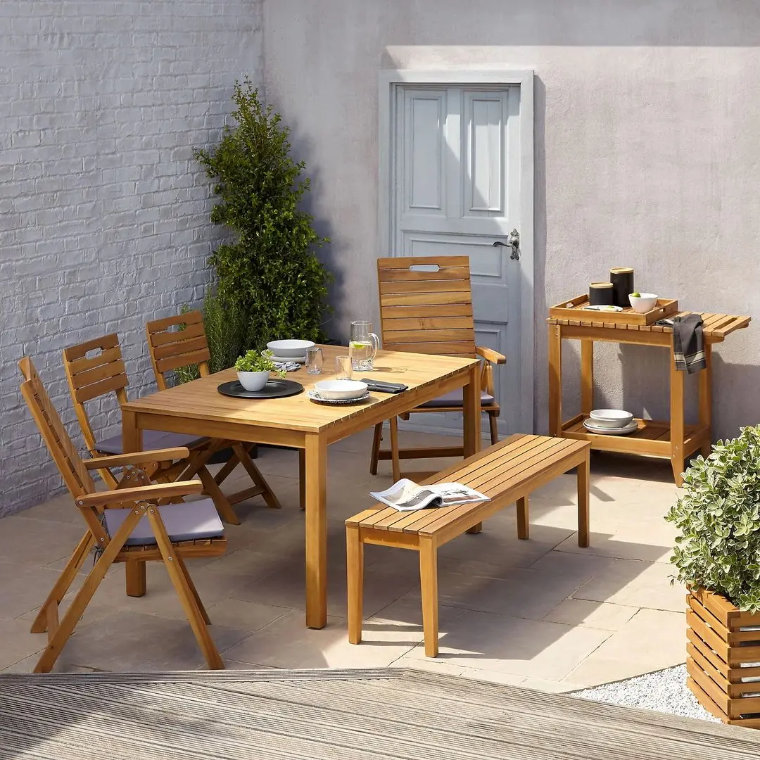 Masa de servire GoodHome Denia (Brown) - 4