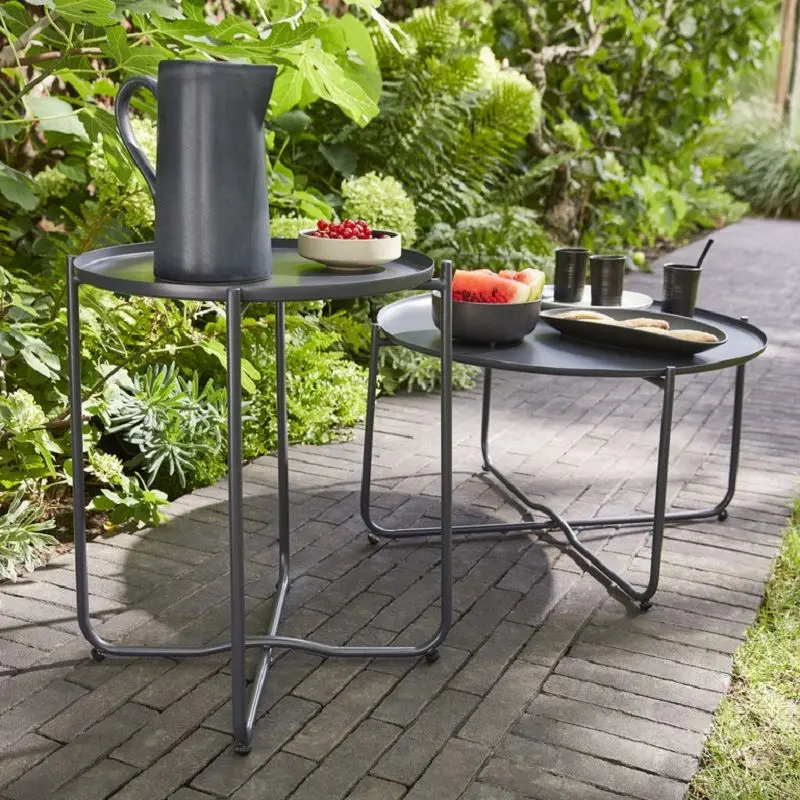 Masa GoodHome Nova Ebony 46cm (Anthracite)