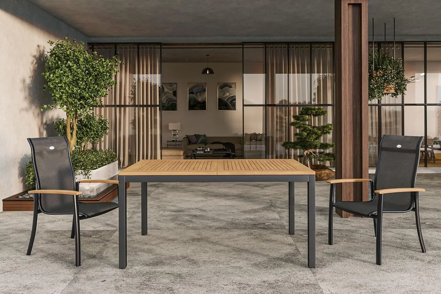 Стол раскладной Hartman South Wales (Black/Brown)