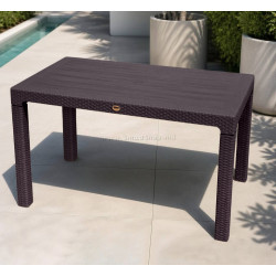Masa Heniver Rattan Table 120x70 (Brown)
