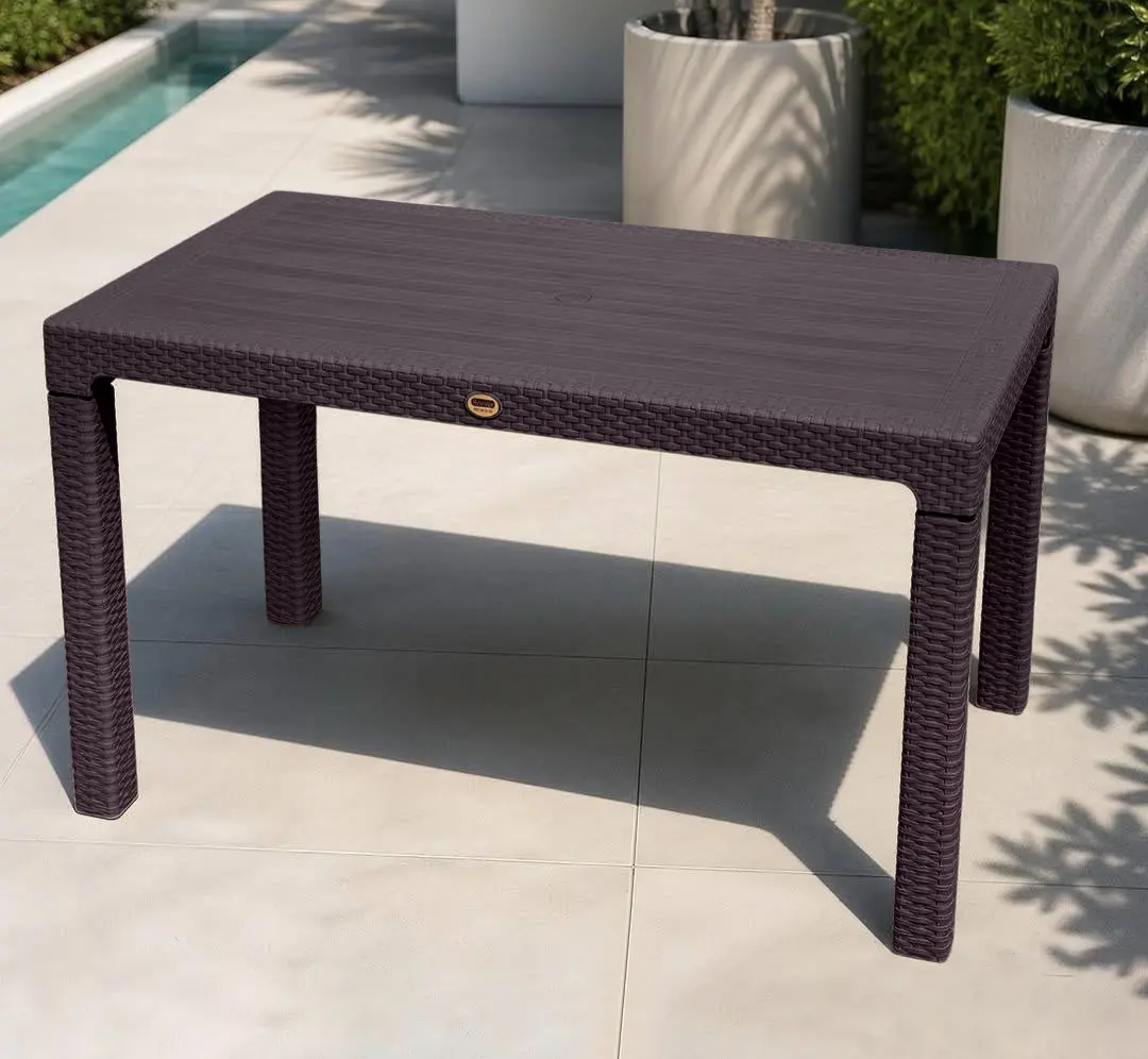 Masa Heniver Rattan Table 120x70 (Brown)