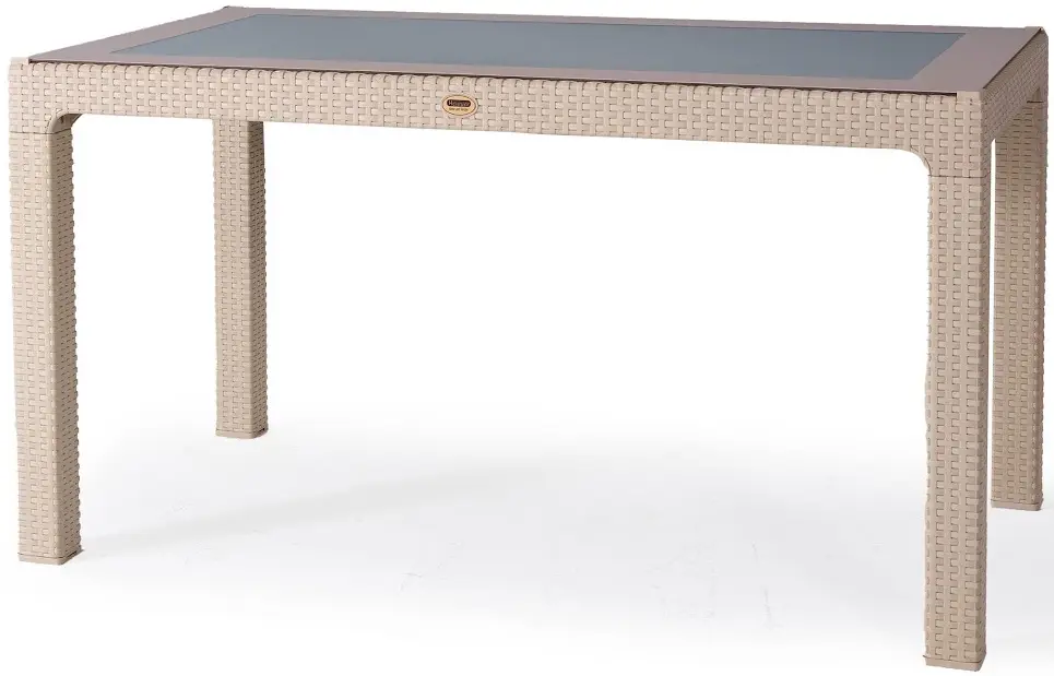 Masa Heniver Rattan Table 140x80 (Cappuccino)