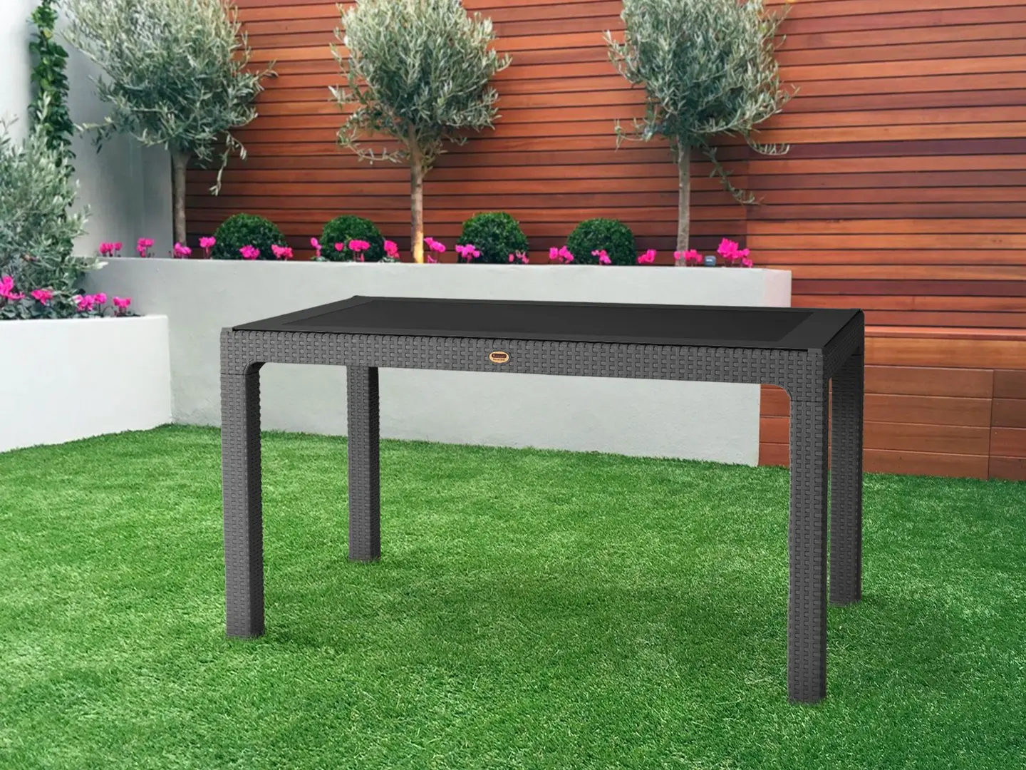 Стол Heniver Rattan Table 150x90 (Anthracite)